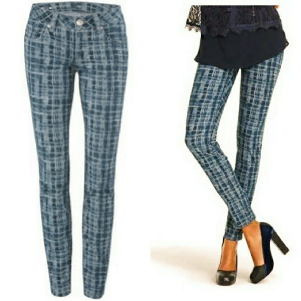 CAbi "Skinny" Stretch Printed Jeans